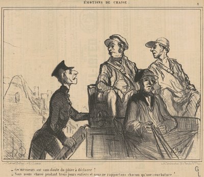 Ces messieurs ont ... du gibier à déclarer? ... - Honoré Daumier