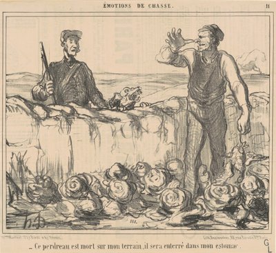 Ce perdreau est mort sur mon terrain ... - Honoré Daumier