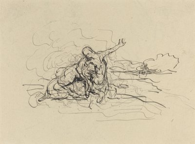 Centaure Enlevant une Femme - Honoré Daumier