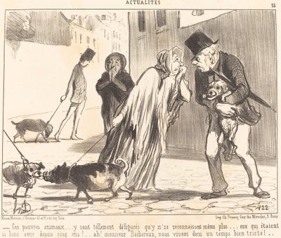 Ces pauvres animaux... ne se reconnaissent... plus... - Honoré Daumier