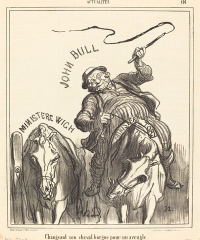 Changeant son cheval borgne pour un aveugle - Honoré Daumier
