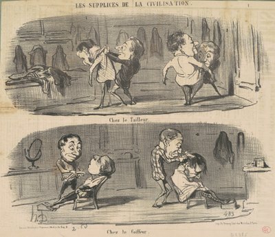 Chez le tailleur chez le coiffeur - Honoré Daumier