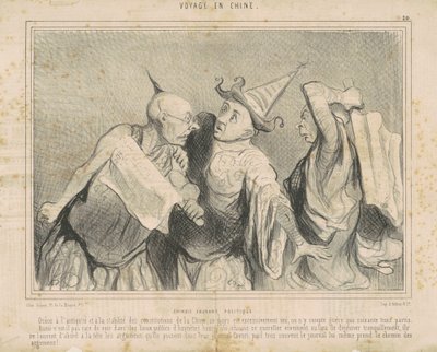 Chinois causant politique - Honoré Daumier