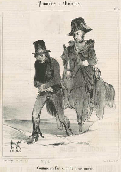 Comme on fait son lit on se couche - Honoré Daumier