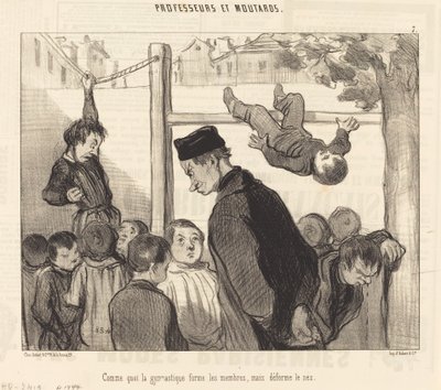 Comme quoi la gymnastique forme les membres... - Honoré Daumier