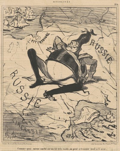 Comme quoi ... sur un lit très vaste ... - Honoré Daumier