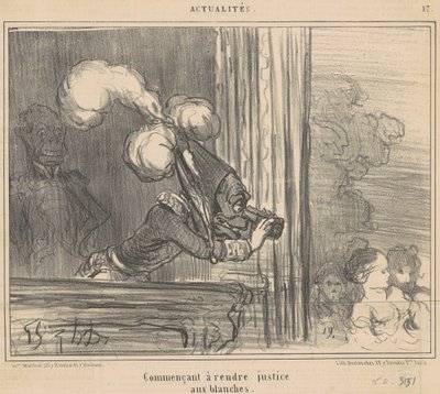 Commençant à rendre justice aux blanches - Honoré Daumier