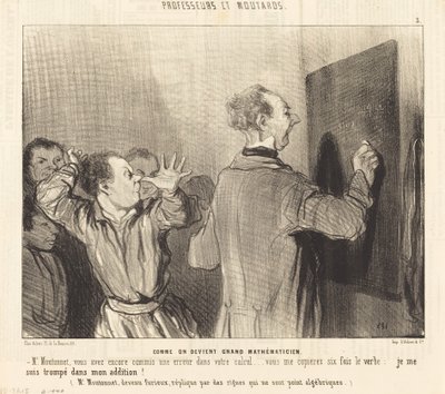 Comment on devient un grand mathématicien - Honoré Daumier