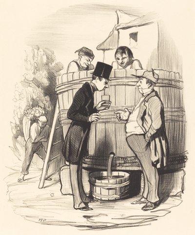 Comment trouvez-vous ce petit vin-là... - Honoré Daumier