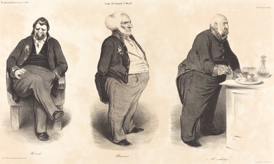 Comte Portalis - Duc de Bassano - Comte de Montlosier - Honoré Daumier