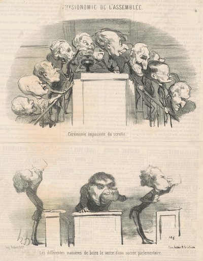 Cérémonie imposante du scrutin - Honoré Daumier