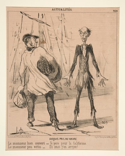 Croquis pris au Havre: Le monsieur bien couvert - Honoré Daumier