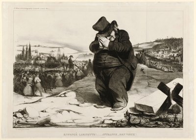 Écrasé Lafayette!... Piégé, vieux camarade! 1834 - Honoré Daumier