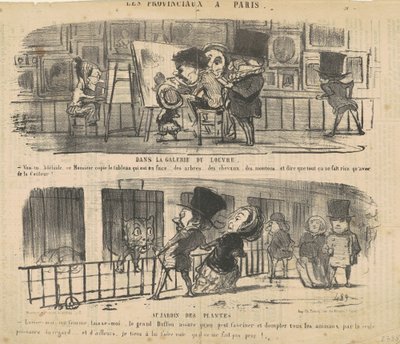 Dans la galerie du Louvre - Honoré Daumier