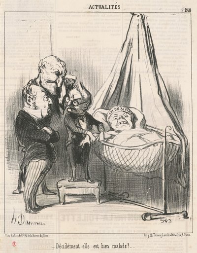 Décidément elle est bien malade! - Honoré Daumier
