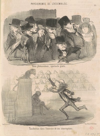 Deux phénomènes, spectacle gratis... - Honoré Daumier
