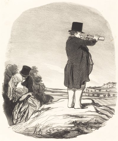 Dis donc ma femme... je ne vois rien! - Honoré Daumier