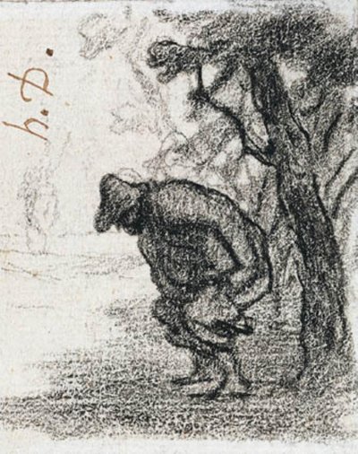 Don Quichotte et Sancho Panza derrière un arbre - Honoré Daumier