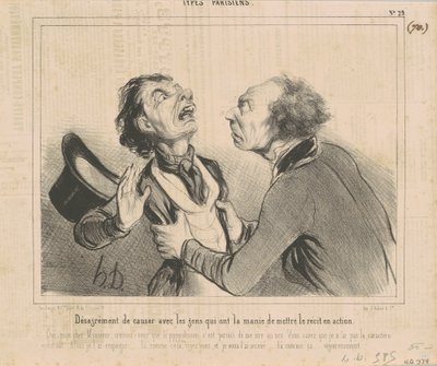 Désagrément de causer avec les gens... - Honoré Daumier