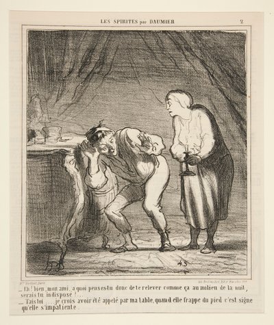 Eh! bien, mon ami, à quoi penses-tu donc de te relever comme ça - Honoré Daumier