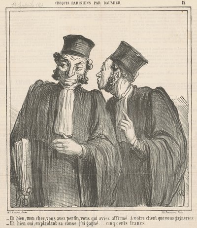 Eh bien, mon cher, vous avez perdu ... - Honoré Daumier