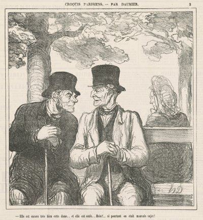 Elle est encore très bien, cette dame... - Honoré Daumier