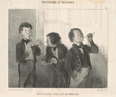 Élèves de sixième voulant jouer aux rhétoriciens - Honoré Daumier
