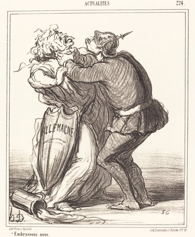 Embrassons-nous - Honoré Daumier