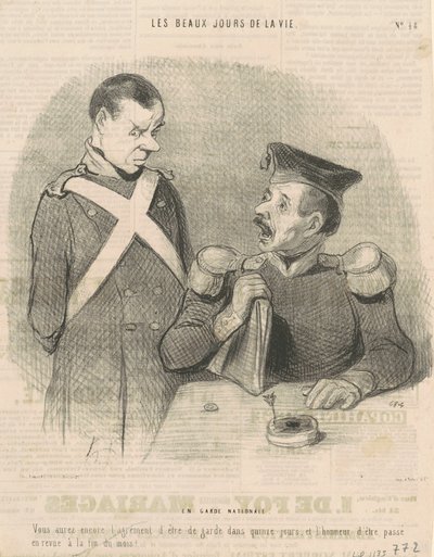 En garde nationale - Honoré Daumier