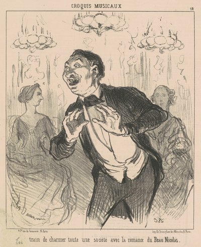 En train de charmer toute une société - Honoré Daumier