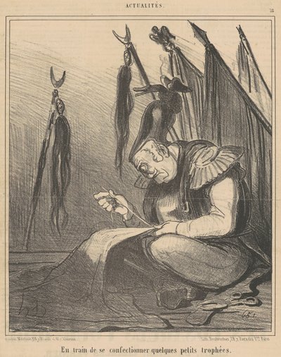 En train de ...confectionner quelques - Honoré Daumier