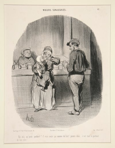 En vol - Honoré Daumier