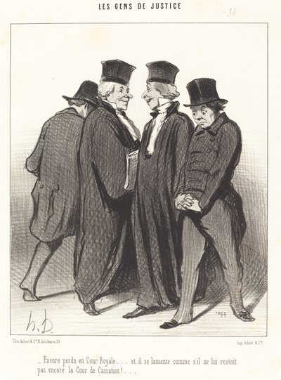 Encore perdu en Cour Royale... et il se lamente... - Honoré Daumier