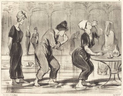 Entre deux plongeons - Honoré Daumier