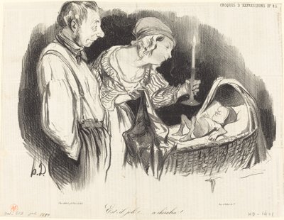 Est-il joli!... ce chérubin!... - Honoré Daumier