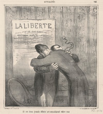 Et ces deux grands débris se consolaient - Honoré Daumier