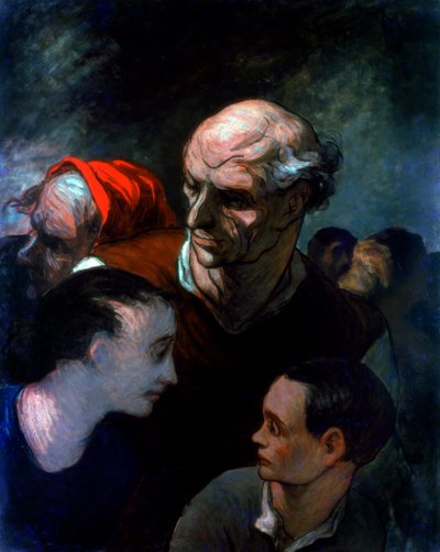Famille dans une barricade pendant la Commune de Paris, 1870 - Honoré Daumier