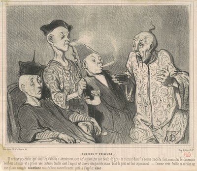 Fumeurs et priseurs - Honoré Daumier