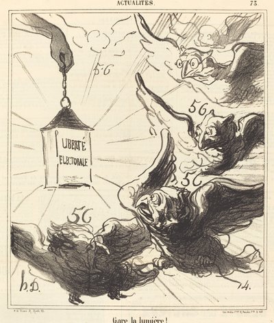 Gare la lumière! - Honoré Daumier