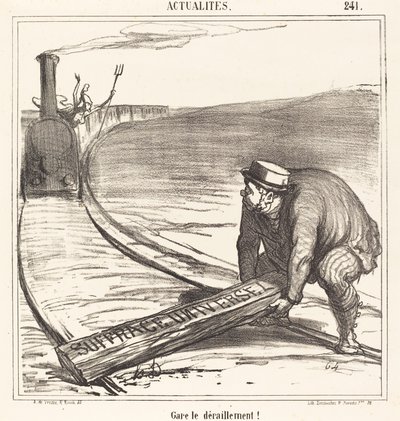Gare le déraillement! - Honoré Daumier