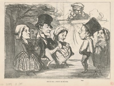 Grand bal à petit orchestre... (recto); Une société en nom collectif (verso) - Honoré Daumier