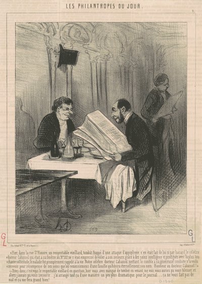 Hier dans la rue Saint-Honoré ... un vieillard - Honoré Daumier