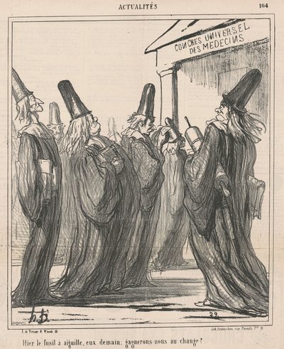 Hier le fusil à aiguille, eux demain ... - Honoré Daumier