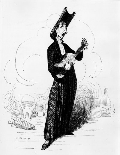 Dessin humoristique de Mathieu Joseph Bonaventure Orfila (1787-1853) (gravure) - Honoré Daumier