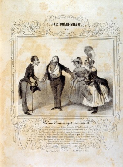 Idées et légendes Philipon sous le titre Les Cent et Robert Macaire - Honoré Daumier