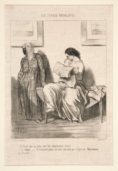 Il paraît que les clubs vont être complètement fermés - Honoré Daumier