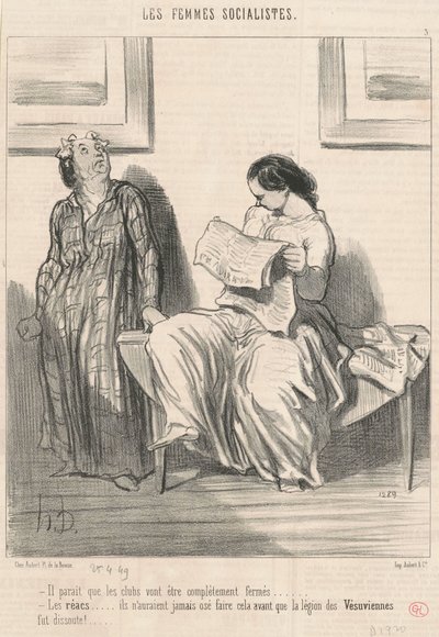 Il paraît que les clubs vont être ... fermés ... - Honoré Daumier