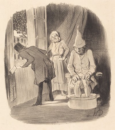 Inconvénient de mettre son logement... - Honoré Daumier