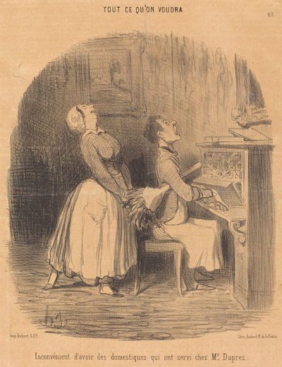 Inconvénient... des domestiques qui ont servi chez M. Duprez - Honoré Daumier
