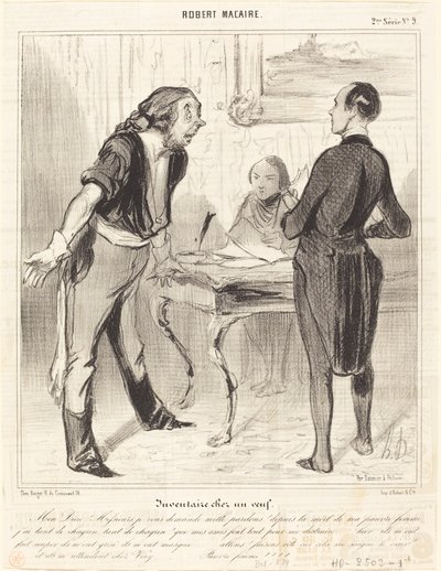 Inventaire chez un veuf - Honoré Daumier